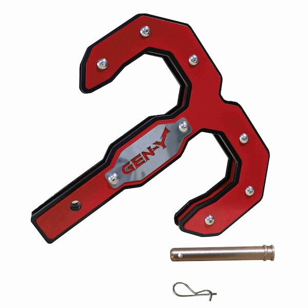 Hulk 2.0 16K Tow Hook 2 Shank Black/Red with GH-099 Pin & GH-011 Clip